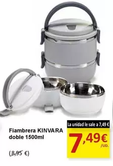 Oferta de Kinvara - Fiambrera Doble por 7,49€ en SPAR