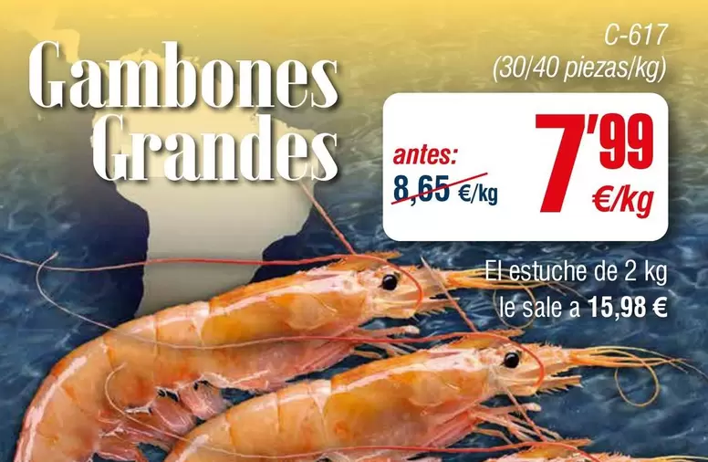 Oferta de Gambones Grandes por 7,99€ en Abordo