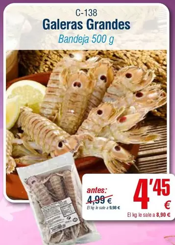 Oferta de Galeras Grandes por 4,45€ en Abordo