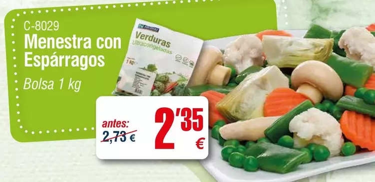 Oferta de Menestra Con Esparragos por 2,35€ en Abordo