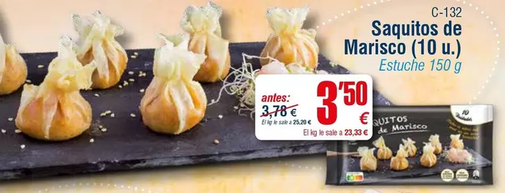 Oferta de Saquitos De Marisco por 3,5€ en Abordo