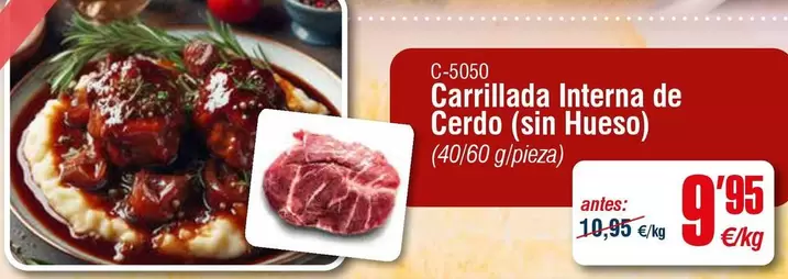 Oferta de Carrillada Interna De Cerdo por 9,95€ en Abordo