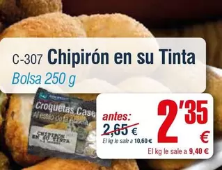 Oferta de Chipiron En Su Tinta por 2,35€ en Abordo