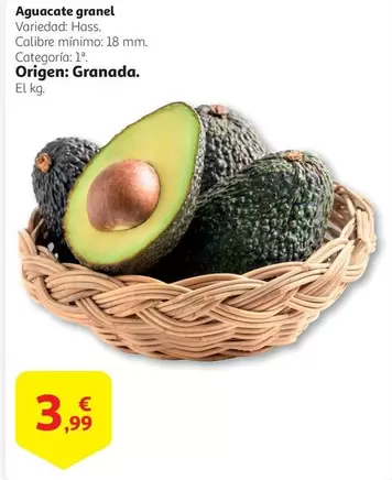 Oferta de Origen - Aguacate Granel por 3,99€ en Alcampo