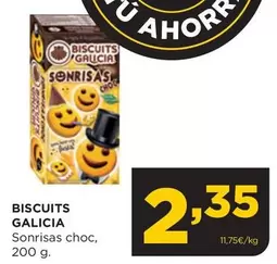 Oferta de Biscuits Galicia - Sonrisas Choc por 2,35€ en Alimerka