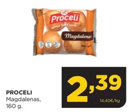 Oferta de Proceli - Magdalenas por 2,39€ en Alimerka