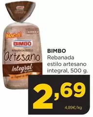 Oferta de Bimbo - Rebanada Estilo Artesano Integral por 2,69€ en Alimerka