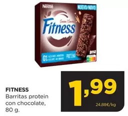 Oferta de Nestlé - Fitness Barritas Protein Con Chocolate por 1,99€ en Alimerka