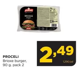 Oferta de Proceli - Brioxe Burger por 2,49€ en Alimerka