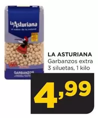 Oferta de La Asturiana - Garbanzos Extra 3 Siluetas por 4,99€ en Alimerka