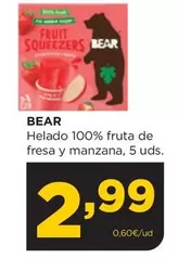 Oferta de Helado 100% Fruta De Fresa Y Manzana por 2,99€ en Alimerka