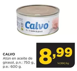 Oferta de Calvo - Atun En Aceite De Girasol por 8,99€ en Alimerka