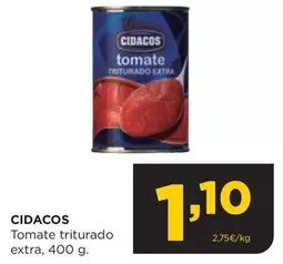 Oferta de Cidacos - Tomate Triturado Extra por 1,1€ en Alimerka