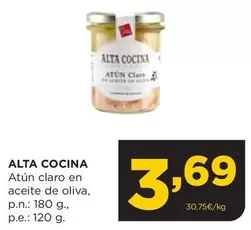 Oferta de Alta cocina - Atun Claro En Aceite De Oliva por 3,69€ en Alimerka