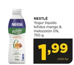 Oferta de Nestlé - Yogur Liquido Bifidus Mango & Melocoton 0% por 1,99€ en Alimerka