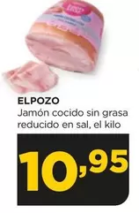 Oferta de Elpozo - Jamon Cocido Sin Grasa Reducido En Sal por 10,95€ en Alimerka