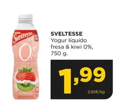 Oferta de Sveltesse - Yogur Líquido Fresa & Kiwi 0% por 1,99€ en Alimerka