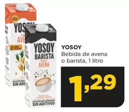 Oferta de YoSoy - Bebida De Avena O Barista por 1,29€ en Alimerka