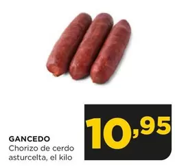 Oferta de Gancedo - Chorizo De Cerdo Asturcelta por 10,95€ en Alimerka