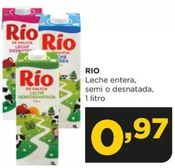 Oferta de Rio - Leche Entera, Semi O Desnatada por 0,97€ en Alimerka