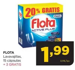 Oferta de Flota - Lavavajillas 15 Capsulas por 1,99€ en Alimerka