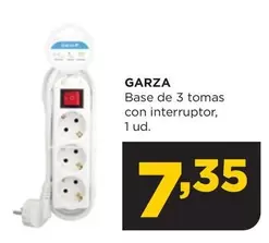 Oferta de Garza - Base De 3 Tomas Con Interruptor por 7,35€ en Alimerka