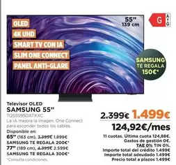 Oferta de One - Televisor Oled por 1499€ en El Corte Inglés