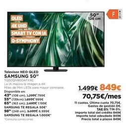 Oferta de Samsung - Televisor Neo Qled por 849€ en El Corte Inglés