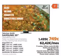 Oferta de Samsung - Televisor Qled por 749€ en El Corte Inglés