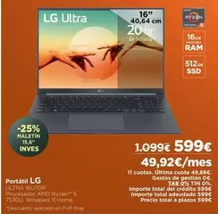 Oferta de LG - Portatil por 599€ en El Corte Inglés