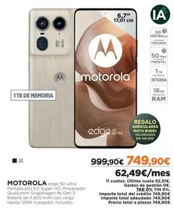 Oferta de Motorola - Edo Se Ultra por 749,9€ en El Corte Inglés