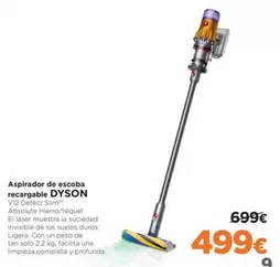 Oferta de Dyson - Aspirador De Escoba Recargable por 499€ en El Corte Inglés