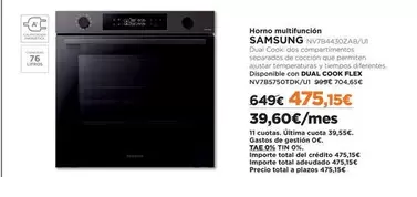 Oferta de Horno Multifunción por 39,9€ en El Corte Inglés