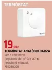 Oferta de Garza - Termostat Analógic por 19,95€ en Fes Més