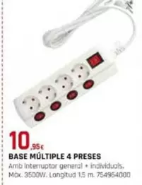 Oferta de Base Multiple 4 Preses por 10,95€ en Fes Més