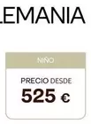 Oferta de Nino por 525€ en Tui Travel PLC