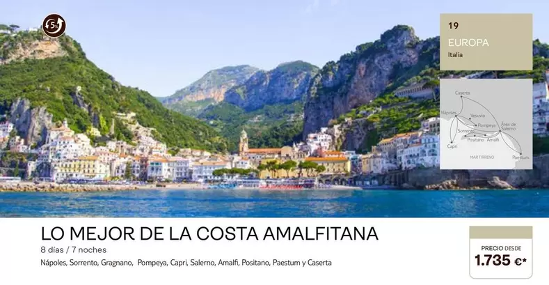 Oferta de Salerno - Lo Mejor De La Costa Amalfitana por 1735€ en Tui Travel PLC