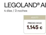 Oferta de Legolland por 1145€ en Tui Travel PLC