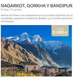 Oferta de Nos - Nagarkota por 2380€ en Tui Travel PLC