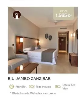 Oferta de Luna de Miel - Riu Jambo Zanzibar por 1565€ en Tui Travel PLC