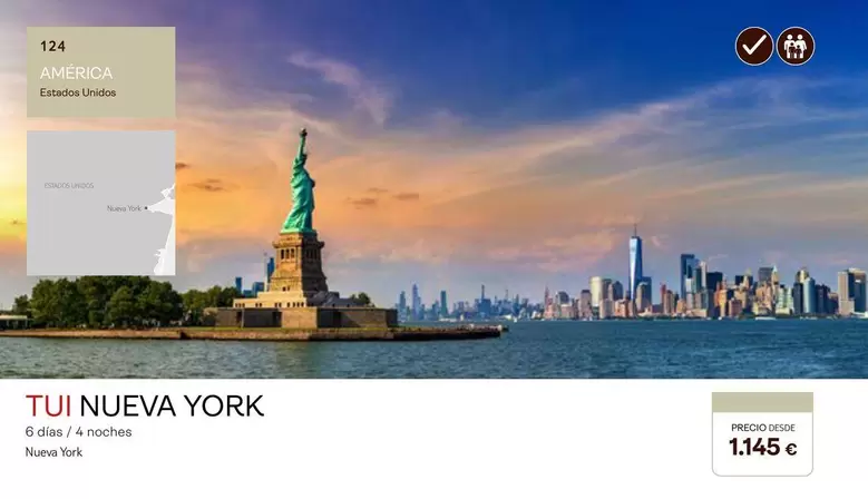 Oferta de Tui Nueva York por 1145€ en Tui Travel PLC