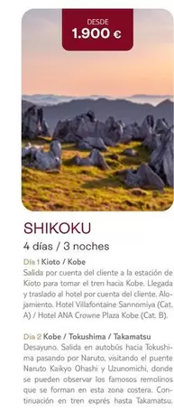 Oferta de La Estación - Shikoku por 1900€ en Tui Travel PLC