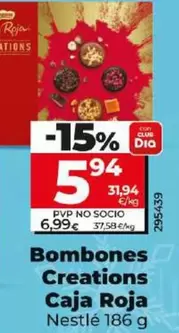 Oferta de Nestlé - Bombones Creations Caja Roja por 5,94€ en Dia