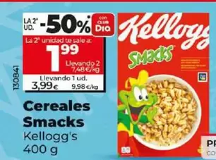 Oferta de Kellogg's - Cereales Smacks por 3,99€ en Dia