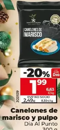 Oferta de Dia Al Punto - Canelones De Marisco Y Pulpo por 1,99€ en Dia