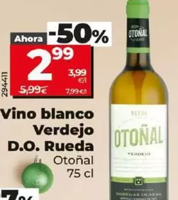 Oferta de Otoñal - Vino Blanco Verdejo D.o. Rueda por 2,99€ en Dia