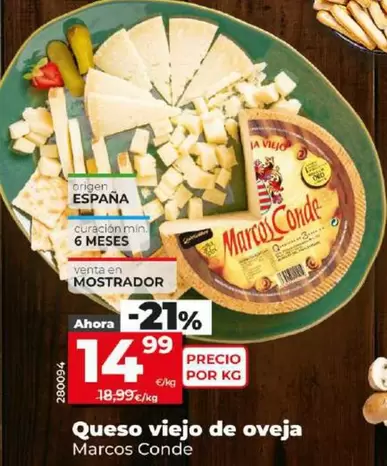 Oferta de Marcos Conde - Queso Viejo De Oveja por 14,99€ en Dia