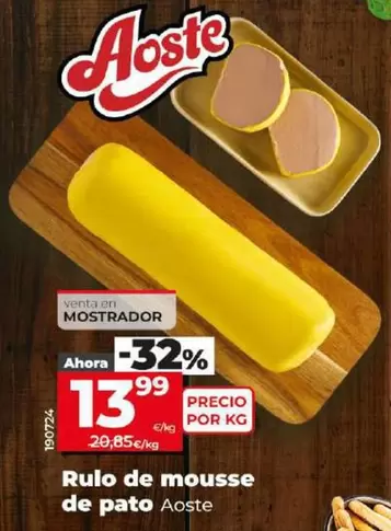 Oferta de Aoste - Rulo De Mousse De Pato por 13,99€ en Dia