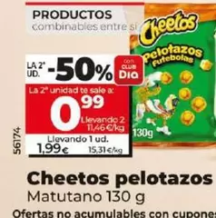 Oferta de Matutano - Cheetos Pelotazos por 1,99€ en Dia