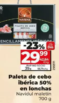 Oferta de Navidul - Paleta De Cebo Iberica 50% En Lonchas por 29,99€ en Dia